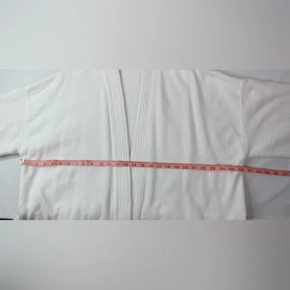 Vintage Intimate Moods White Terrycloth Bathrobe Pockets Extra Large - Picture 6 of 6